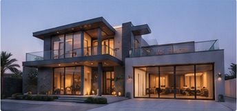 Modern villa technical services project